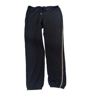 Johnny Was Calme Organic Cotton Tencel Blend Knit Joggers Side Stripes, size S